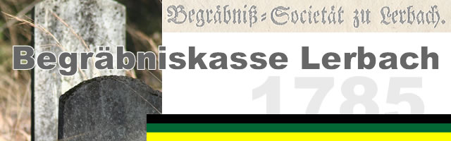Begräbniskasse Lerbach von 1785
